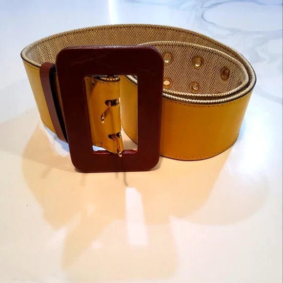 Marni | Accessories | Marni Womans Mustardbrown Leather Belt  display picture 3